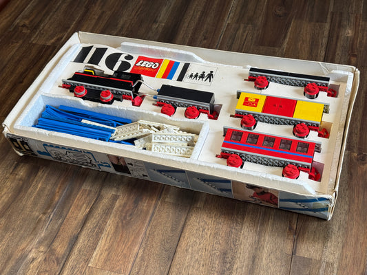 LEGO® Starter Train Set #116 (1967) – seltenes Vintage Zug-Set – komplett bis auf Anleitung