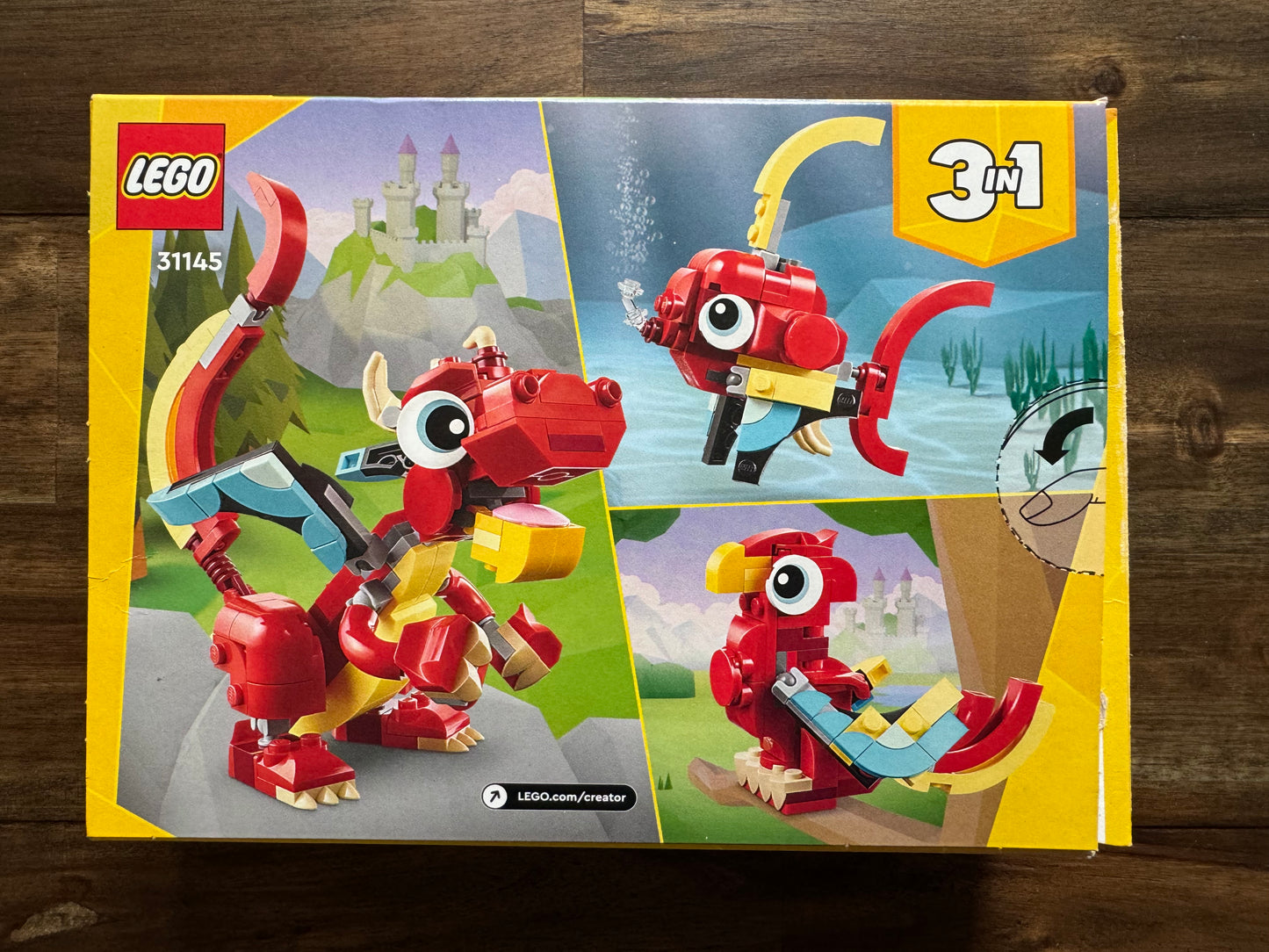 LEGO Creator 3in1 Roter Drache #31145